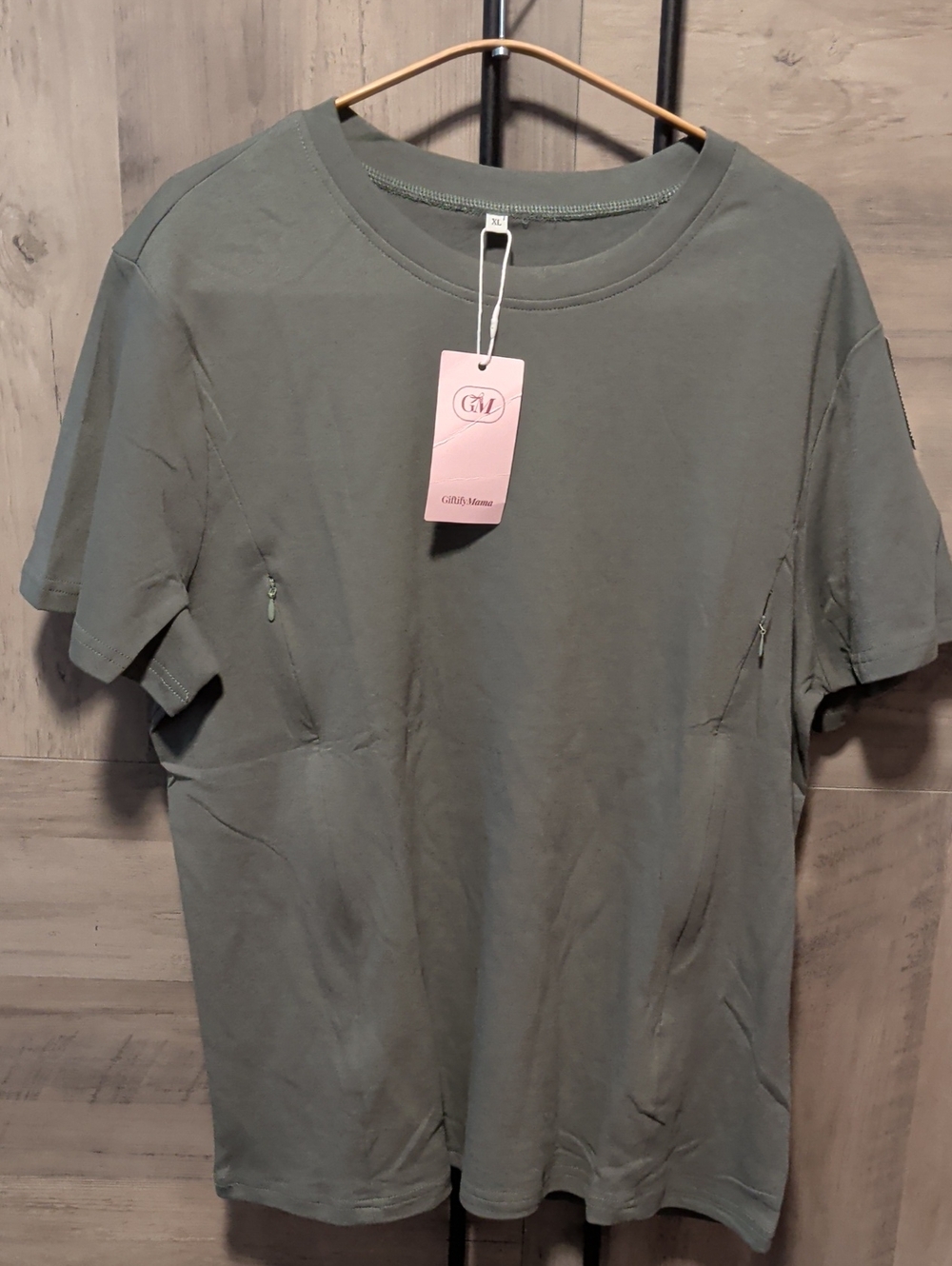 Women's Nursing T-Shirt With Zippers